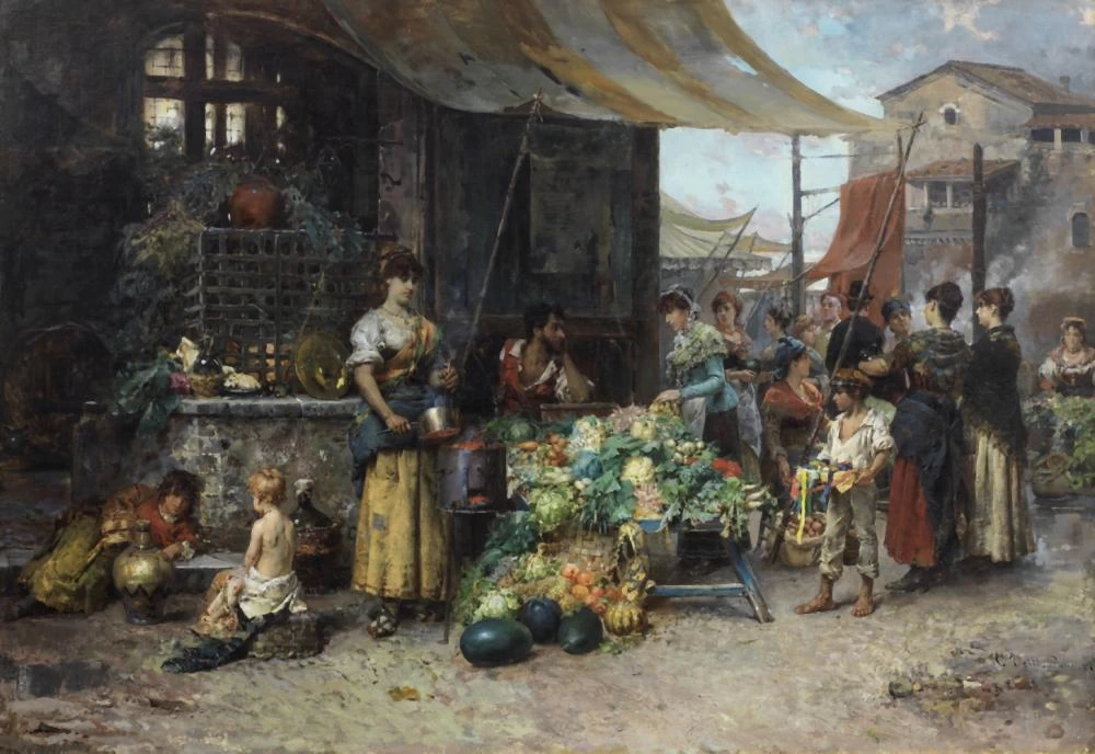 Cesare Detti - Al mercato